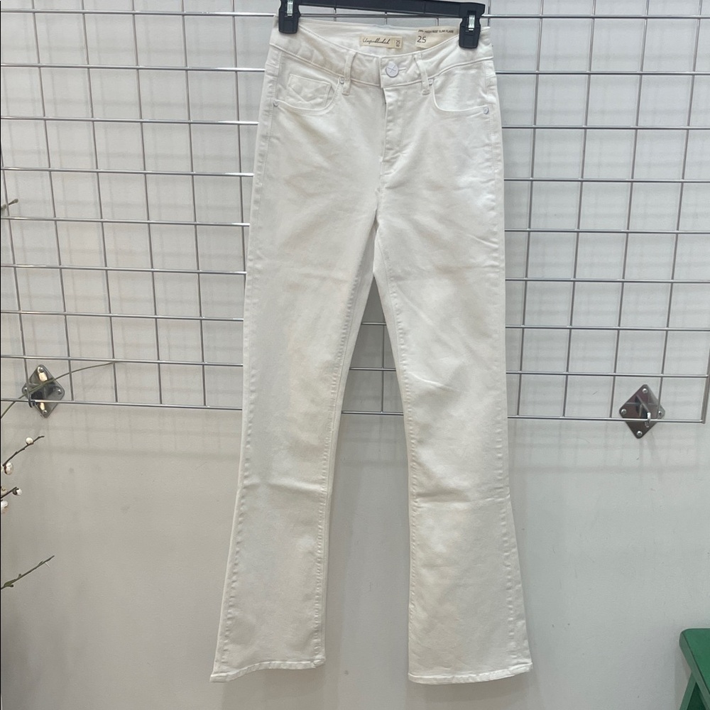 White Flare High Rise Jeans